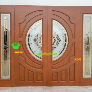 ประตูกระจกนิรภัยไม้สัก ประตูบ้านไม้สัก BBB25.4 80-200 40-200 B+ C1