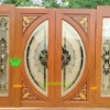 ประตูกระจกนิรภัยไม้สัก ประตูบ้านไม้สัก BBB33.3 80-200 B+ C1