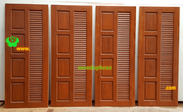 ประตูห้องน้ำไม้สัก