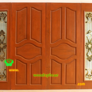 ประตูบานคู่ไม้สัก ประตูบ้านไม้สัก BB107.1 80-200 ,40-200 B+ C1