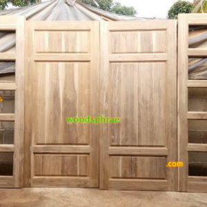 ประตูบานคู่ไม้สัก ประตูบ้านไม้สัก BB112.1 90-200, 80-207 B+
