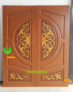 ประตูบานคู่ไม้สัก ประตูบ้านไม้สัก BB115.2  80-200  B+ C1