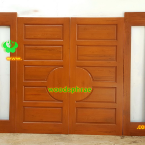 ประตูบานคู่ไม้สัก ประตูบ้านไม้สัก BB135.1 90-200 ,80-208 B C1