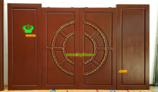 ประตูบานคู่ไม้สัก ประตูบ้านไม้สัก BB136.1 90-200,80-208 B+ C3