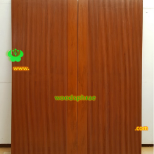 ประตูบานคู่ไม้สัก ประตูบ้านไม้สัก BB153.1 89-215.5 B+ C1 (ไม้ซี่เเปะ โชว์ขาเดียว)