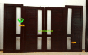 ประตูบานคู่ไม้สัก ประตูบ้านไม้สัก BB155.1 90-200 ,80-208 B+ C4