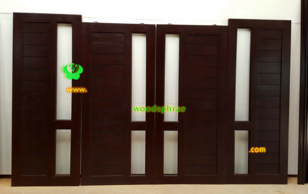 ประตูบานคู่ไม้สัก ประตูบ้านไม้สัก BB155.1 90-200 ,80-208 B+ C4
