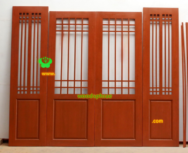 ประตูบานคู่ไม้สัก ประตูบ้านไม้สัก BB158.1 78-225 ,60-233 B+ C1