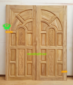 ประตูบานคู่ไม้สัก ประตูบ้านไม้สัก BB167.1 80-200 B+