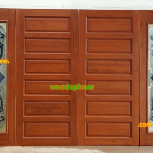 ประตูบานคู่ไม้สัก ประตูบ้านไม้สัก BB169.1 90-200 ,80-200 B+ C1