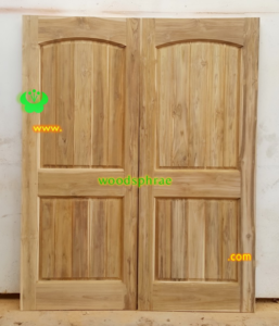 ประตูบานคู่ไม้สัก ประตูบ้านไม้สัก BB177.1 80-200 B+