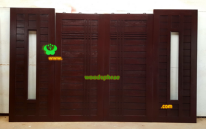 ประตูบานคู่ไม้สัก ประตูบ้านไม้สัก BB191.1 90-200 ,80-208 B+ C4