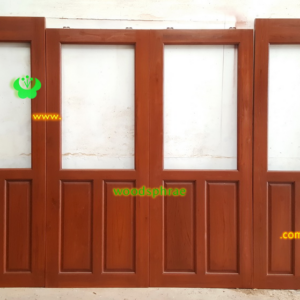 ประตูบานคู่ไม้สัก ประตูบ้านไม้สัก BB195.1 80-200,70-208 B+ C2