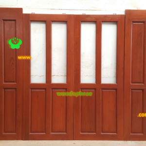 ประตูบานคู่ไม้สัก ประตูบ้านไม้สัก BB196.1 80-200,70-208 B+ C2