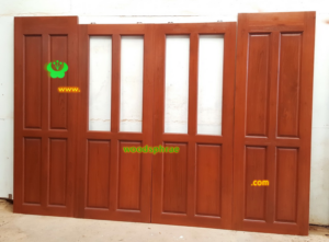 ประตูบานคู่ไม้สัก ประตูบ้านไม้สัก BB196.2 80-200,70-208 B+ C2