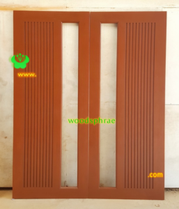 ประตูบานคู่ไม้สัก ประตูบ้านไม้สัก BB205.1 80-200 B+ C2