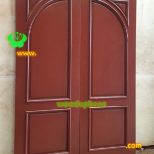 ประตูบานคู่ไม้สัก ประตูบ้านไม้สัก BB224.2 70-200 B+ C3 คิ้วนอก