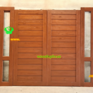 ประตูบานคู่ไม้สัก ประตูบ้านไม้สัก BB228.1 90-205 ,76.5-213 B+ C1