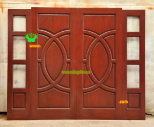 ประตูบานคู่ไม้สัก ประตูบ้านไม้สัก BB230.1 80-200 ,40-196.5 B+ C3