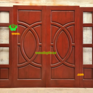 ประตูบานคู่ไม้สัก ประตูบ้านไม้สัก BB230.1 80-200 ,40-196.5 B+ C3