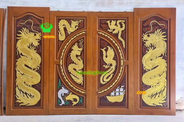 ประตูบานคู่ไม้สัก ประตูบ้านไม้สัก BB234.1 BB146 81.5-200 ,80-208 B+ C1