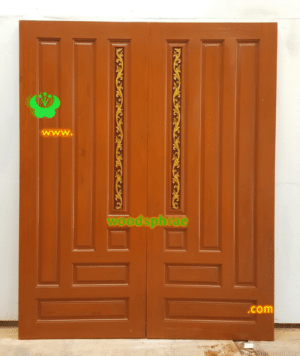 ประตูบานคู่ไม้สัก ประตูบ้านไม้สัก BB46.7 80-200 B+ C1