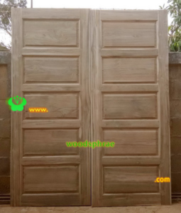 ประตูบานคู่ไม้สัก ประตูบ้านไม้สัก BB48.2 80-200 B+