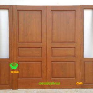 ประตูบานคู่ไม้สัก ประตูบ้านไม้สัก BB50.1 80-200 , 40-200 B+ C1
