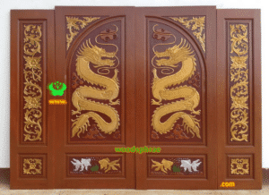 ประตูบานคู่ไม้สัก ประตูบ้านไม้สัก BB51.4 80-200 ,50-200 B+ C2