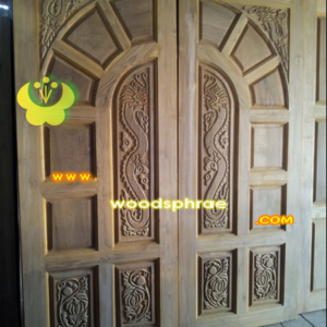 ประตูบานคู่ไม้สัก ประตูบ้านไม้สัก BB52