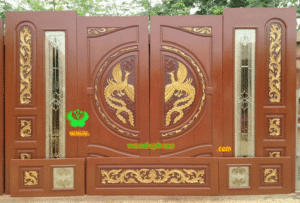 ประตูบานคู่ไม้สัก ประตูบ้านไม้สัก BB59.2 80-200 B+