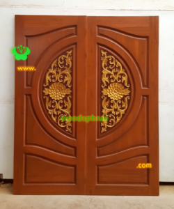 ประตูบานคู่ไม้สัก ประตูบ้านไม้สัก BB61.5  80-200  B+  C1