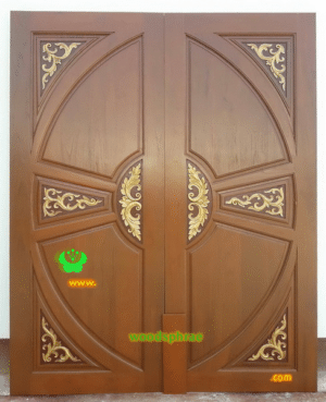 ประตูบานคู่ไม้สัก ประตูบ้านไม้สัก BB66.3 80-200 สักเก่า C2