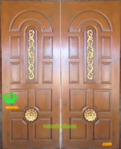 ประตูบานคู่ไม้สัก ประตูบ้านไม้สัก BB71.2  80-200