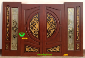 ประตูบานคู่ไม้สัก ประตูบ้านไม้สัก BB81.2  80-200, 70-207  B+   C3
