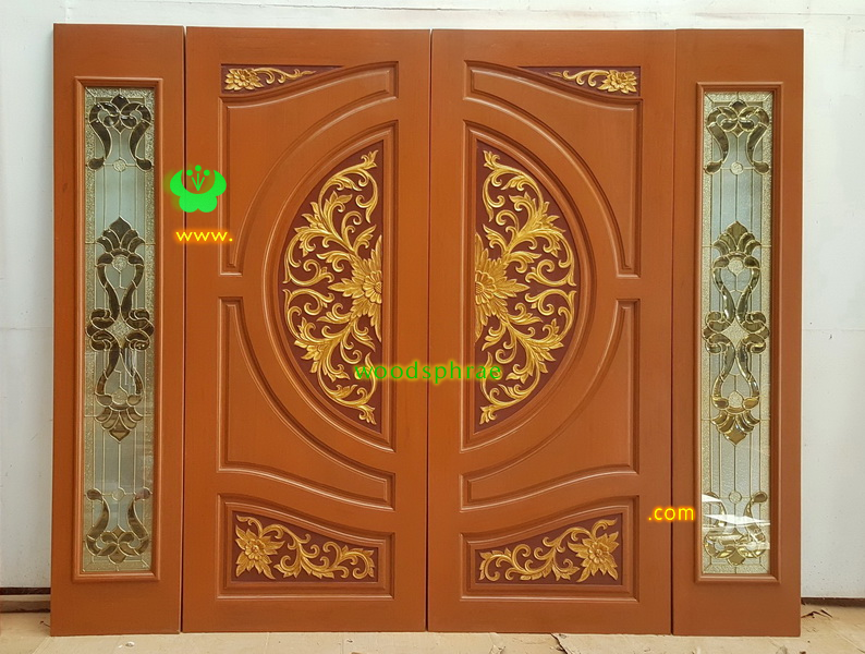 ประตูบานคู่ไม้สัก ประตูบ้านไม้สัก BB99.3 80-200,40-200 B+ C1
