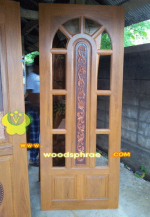 ประตูบานเดี่ยว ประตูบ้านไม้สัก B108 80-200