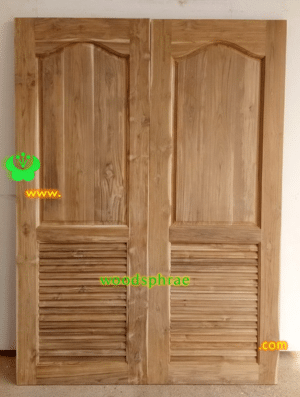 ประตูบานเดี่ยว ประตูบ้านไม้สัก B123.2 70-195 B+