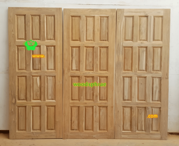 ประตูบานเดี่ยว ประตูบ้านไม้สัก B135.2 80-200 B+