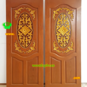 ประตูบานเดี่ยว ประตูบ้านไม้สัก B137.5 80-200 B+ C1