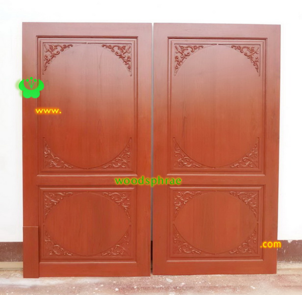 ประตูบานเดี่ยว ประตูบ้านไม้สัก B223.1 100-200 B+ C2
