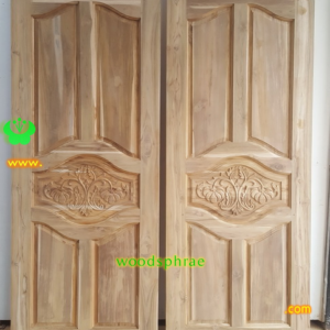 ประตูบานเดี่ยว ประตูบ้านไม้สัก B234.2 80-200 B+