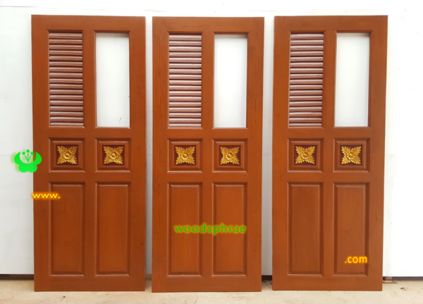 ประตูบานเดี่ยว ประตูบ้านไม้สัก B236.1 80-200 B+ C1
