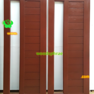 ประตูบานเดี่ยว ประตูบ้านไม้สัก B242.2 80-200 B+ C3(13 ฟัก)