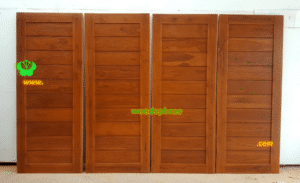 ประตูบานเดี่ยว ประตูบ้านไม้สัก B301.1 80-200 B C1อ่อนโชว์ลาย