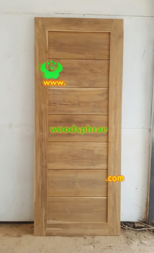 ประตูบานเดี่ยว ประตูบ้านไม้สัก B305.1 80-200 B+( 7ฟัก)