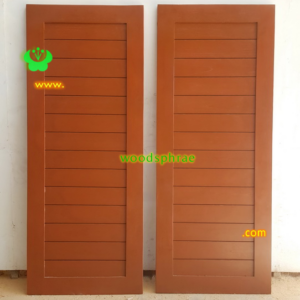 ประตูบานเดี่ยว ประตูบ้านไม้สัก B317.1 80-200 B+ C2 (14ฟักปกติ)
