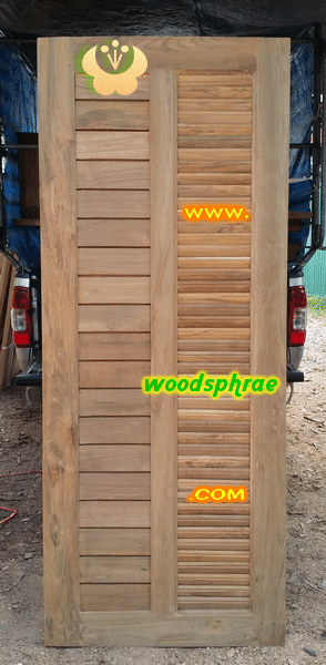 ประตูห้องน้ำไม้สัก B55