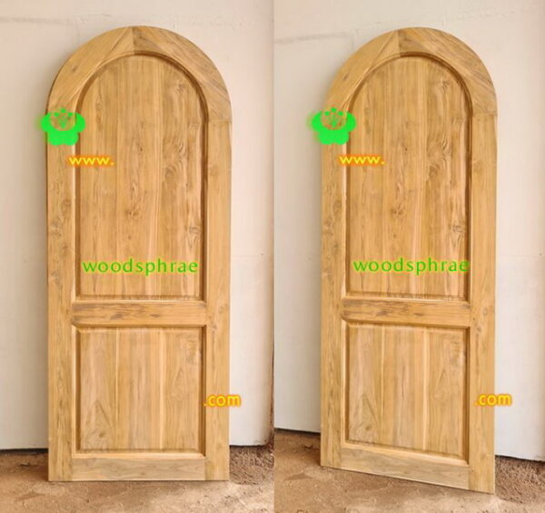 ประตูไม้สักมินิมอล B362 80-200 B+ฟักปกติ