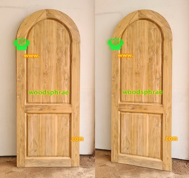 ประตูไม้สักมินิมอล B362 80-200 B+ฟักปกติ